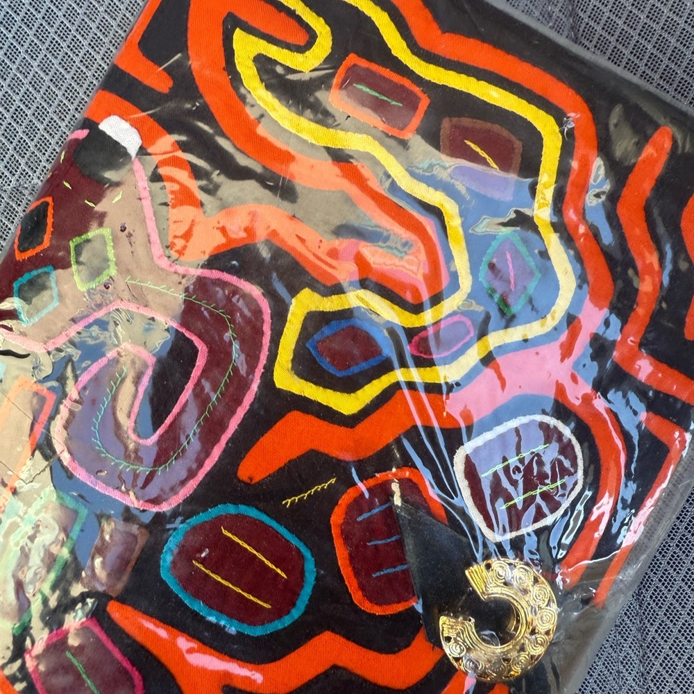 New Mola Textile Fabric Journal Art Cover Book PAJARO - Picture 4 of 4